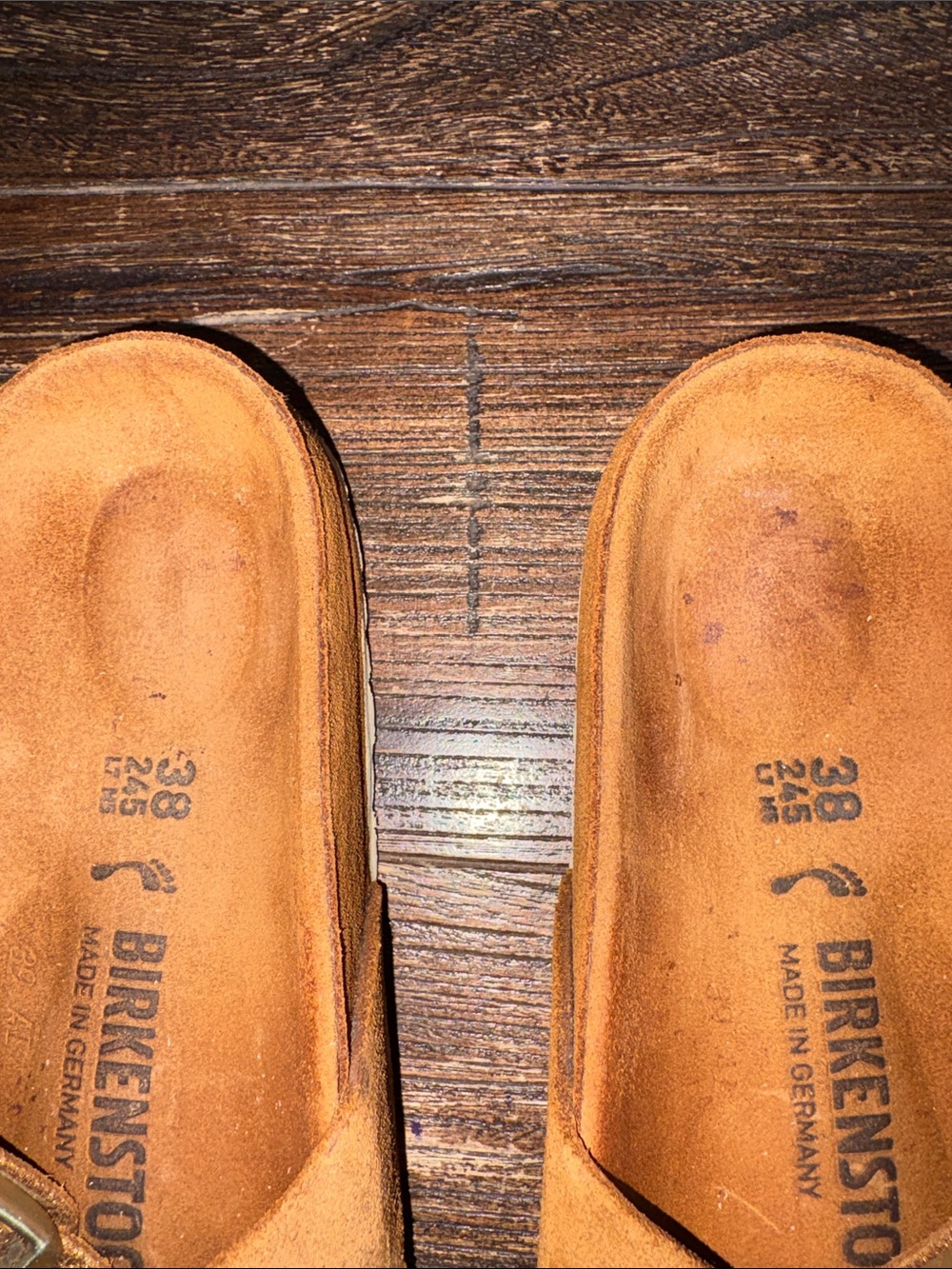 Birkenstock Siena Metallic Brown Gold Crossover Sandals 38 US 7-7.5 - Picture 6 of 9